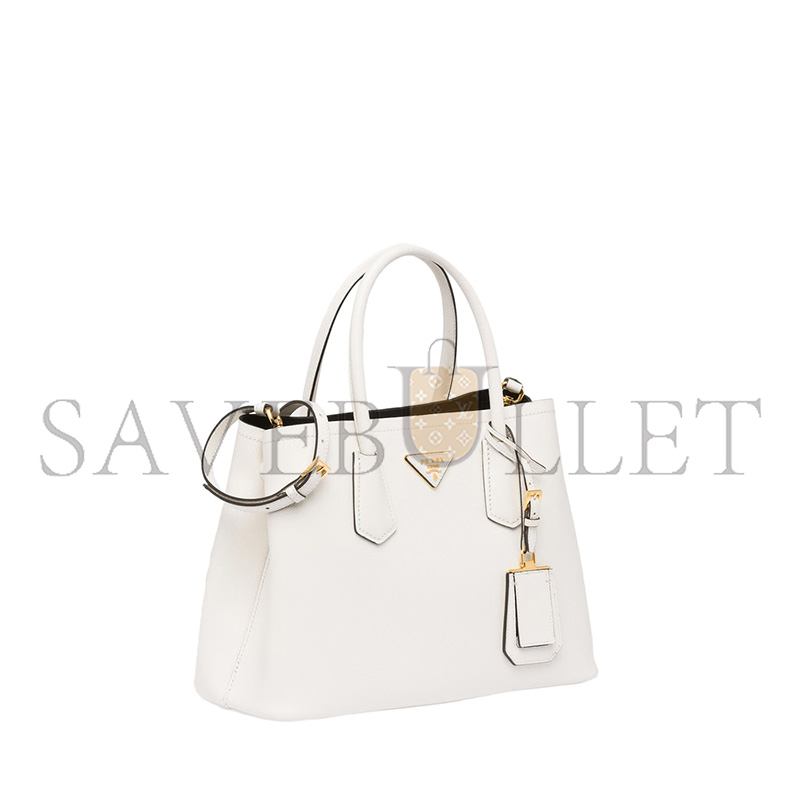 Pra*a medium double saffiano leather bag 1bg775 (33*25*14.5cm)